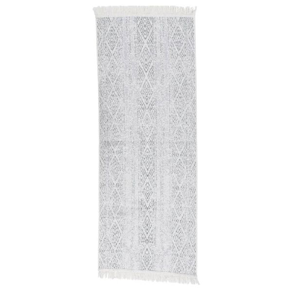 vidaXL Rug Light Grey 100x300 cm Cotton