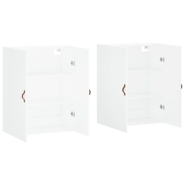 vidaXL Wall Mounted Cabinets 2 pcs White 69.5x34x90 cm