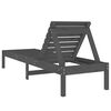 vidaXL Sun Loungers 2 pcs Grey 199.5x60x74 cm Solid Wood Pine