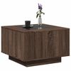 vidaXL Coffee Table with LED Brown Oak 60x60x40 cm Engineered Wood