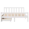 vidaXL Bed Frame without Mattress White 150x200 cm King Size Solid Wood Pine
