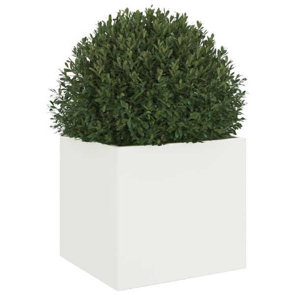vidaXL Planter White 32x30x29 cm Steel
