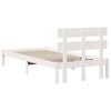 vidaXL Bed Frame with Headboard White 90 x 190 cm Solid Pine wood