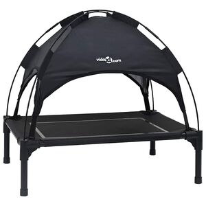 vidaXL Dog Bed 63 x 49.5 x 60 cm Steel Black