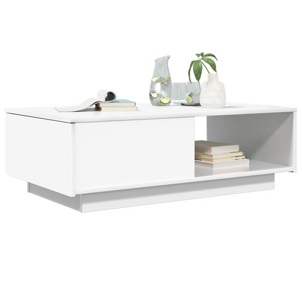 vidaXL Coffee Table with Drawer White 95 x 55 x 31 cm Engineered Wood