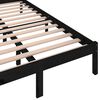 vidaXL Bed Frame without Mattress Solid Wood Pine 120x200cm Black