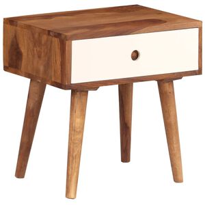vidaXL Bedside Table Solid Acacia Wood 45x30x45 cm