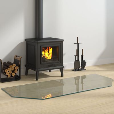 vidaXL Fireplace Glass Plate Hexagon 120x50 cm
