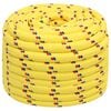 vidaXL Multipurpose Utility Rope 20 mm 50 m Yellow PP 2400 kg Max Load