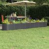 vidaXL Garden Raised Bed Galvanised Steel 332x40x36 cm Anthracite