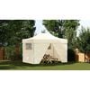 vidaXL Foldable Tent Pop-Up with 4 Side Walls 3x4.5 m Cream White