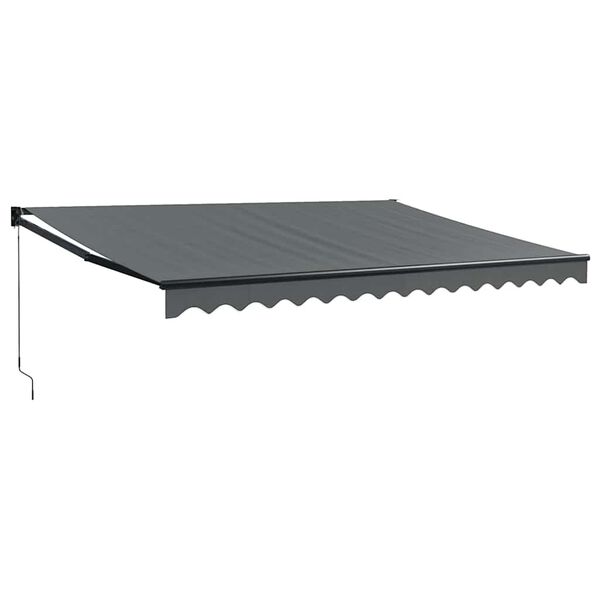 vidaXL Retractable Awning Anthracite 4.5x3 m Fabric and Aluminium