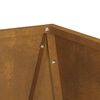 vidaXL Planter 2 pcs Rusty 30 x 30 x 75 cm Weathering Steel