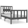 vidaXL Bed Frame without Mattress Grey Solid Wood 90x190 cm Single