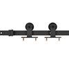 vidaXL Sliding Door SKIEN Hardware Kit 183 cm Steel Black