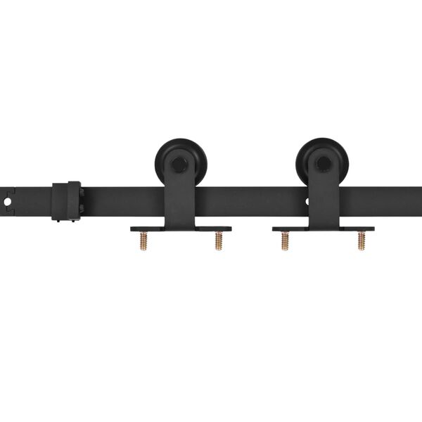 vidaXL Sliding Door SKIEN Hardware Kit 183 cm Steel Black
