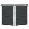vidaXL Garden Raised Bed Anthracite 129x129x77 cm Galvanised Steel