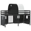 vidaXL Kids' Loft Bed with Tunnel without Mattress White&Black 90x200cm