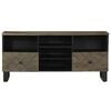 vidaXL TV Cabinet Black 100x33x46 cm Solid Wood Mango