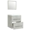 vidaXL Sink Cabinet with Built-in Basin Concrete Grey Engineered Wood