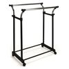 V-Part Clothing Rack Adjustable Height 4 Wheels Double