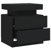 vidaXL Bedside Cabinet Black 45x35x52 cm Engineered Wood