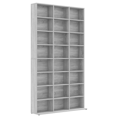 vidaXL CD Cabinet Grey Sonoma 102x23x177.5 cm Engineered Wood