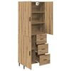 vidaXL Highboard with Drawer 2 pcs Artisan Oak Engineered Wood
