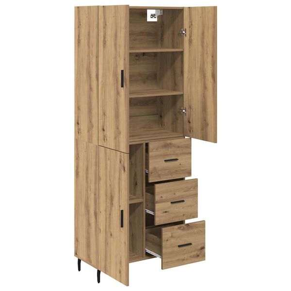 vidaXL Highboard with Drawer 2 pcs Artisan Oak Engineered Wood