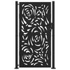 vidaXL Garden Gate Black 100x175 cm Steel Flame Design