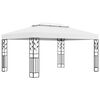 vidaXL Canopy | White | 100% polyester with PA coating, powder-coated steel