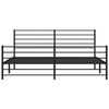 vidaXL Metal Bed Frame without Mattress with Footboard Black 200x200cm