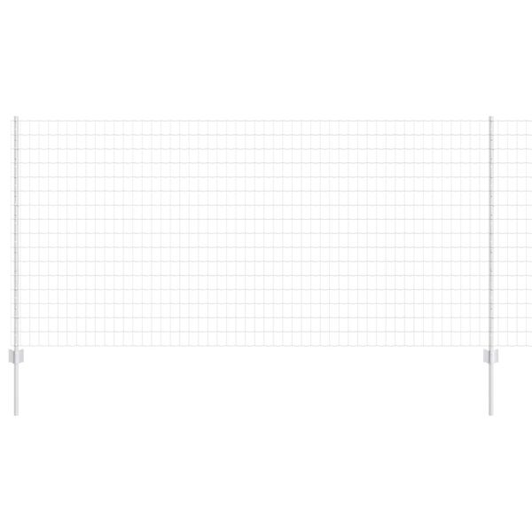 vidaXL Fence with Post Silver 1.2 x 10 m Steel