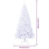 vidaXL Artificial Christmas Tree with Stand White 180 cm PVC and Steel