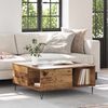 vidaXL Coffee Table Old Wood 80 x 80 x 36.5 cm Engineered Wood