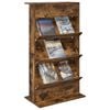 vidaXL Magazine Rack Smoked Oak 70 x 41 x 126 cm Engineered Wood