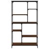 vidaXL Bookshelf Brown Oak 99x35.5x176 cm Engineered Wood and Steel