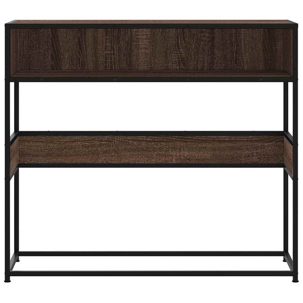 vidaXL Console Table Brown Oak 90x35x80 cm Engineered Wood