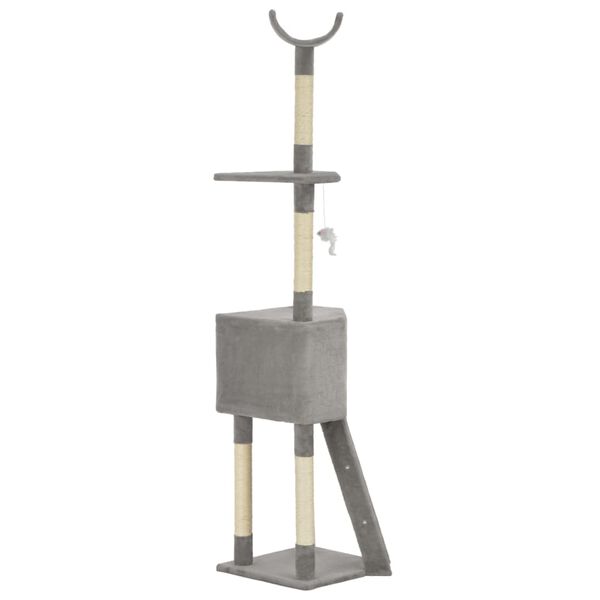 vidaXL Cat Tree with Sisal Scratching Post Grey 180 cm