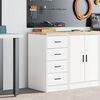 vidaXL Garage Storage Cabinet White 40x51x85 cm Solid Wood Pine