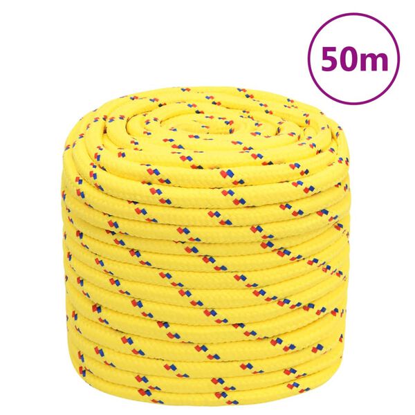 vidaXL Boat Rope Yellow 18 mm 50 m Polypropylene