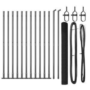 vidaXL Fence Post Grey 25 x 1.4 m (12 x 12 mm mesh) Steel and PVC