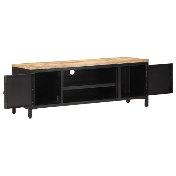 vidaXL TV Cabinet 120x30x40 cm Solid Rough Mango Wood