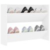 vidaXL Wall Shoe Cabinet White 80x18x60 cm Engineered Wood
