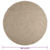 vidaXL Rug ZIZUR Beige &Oslash; 160 cm Jute Look Indoor and Outdoor