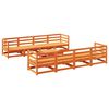 vidaXL 9 Piece Garden Sofa Set Wax Brown Solid Wood Pine