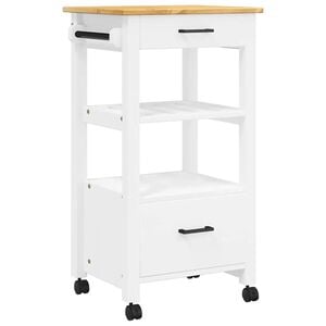 vidaXL Kitchen Trolley MONZA 48x40x88.5 cm Solid Wood Pine
