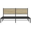 vidaXL Metal Bed Frame without Mattress Sonoma Oak 183x213 cm
