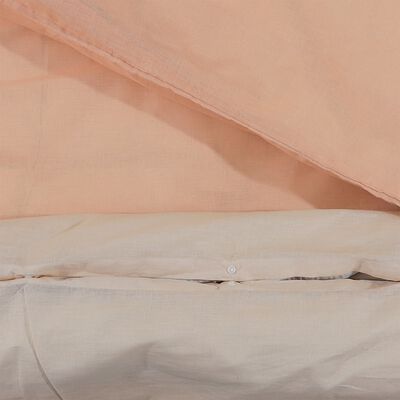 vidaXL Duvet Cover Set Pink 155x220 cm Cotton