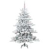 vidaXL Artificial Hinged Christmas Tree White 150 cm PVC and Steel